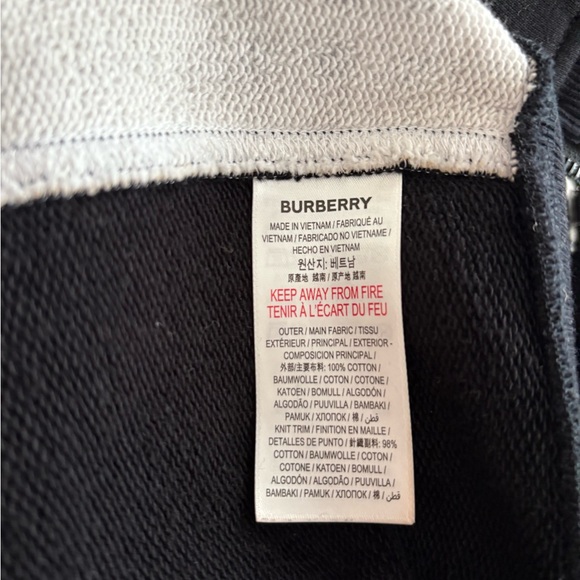 Burberry Check Panel French‎ Terry Hoodie - Picture 8 of 10